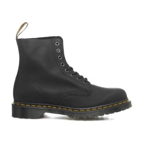 Zwarte Leren Enkellaarzen voor Heren Dr. Martens , Black , Heren