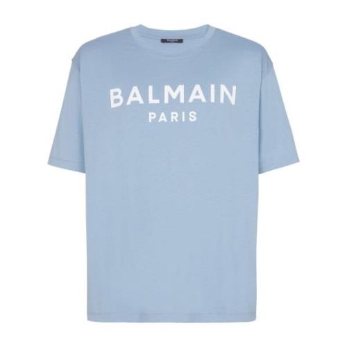 Paris T-shirt Balmain , Blue , Heren