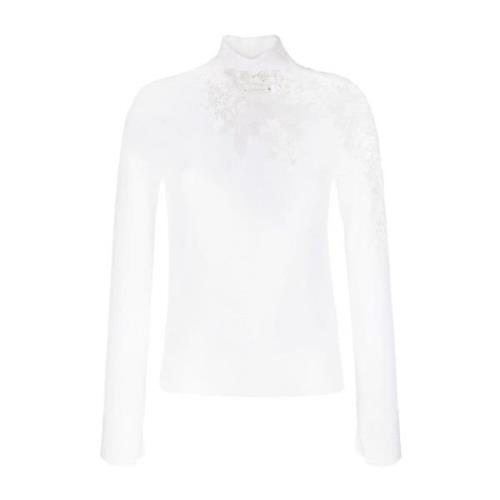 Witte Sweaters met Kant Ermanno Scervino , White , Dames