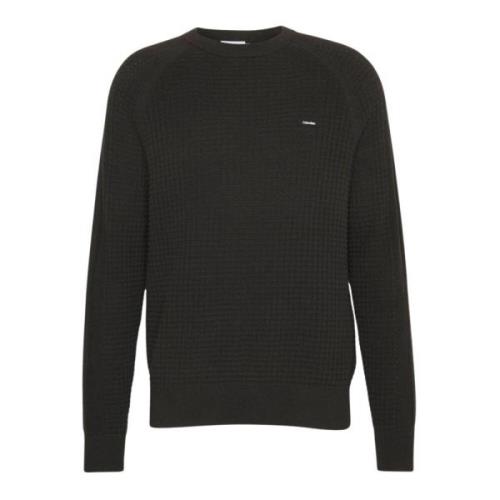 Zwarte Sweaters met Gestructureerde Mouwen Calvin Klein , Black , Here...