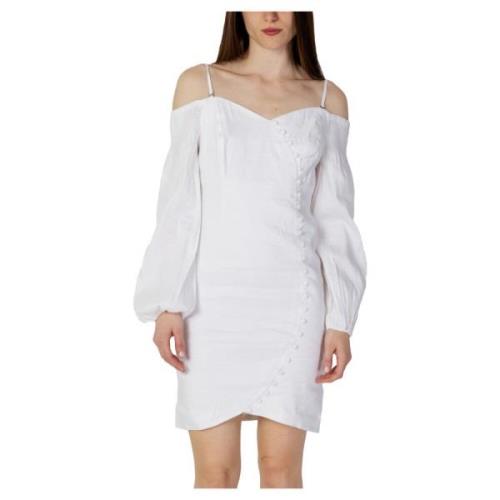 Lente/Zomer Dames Midi Jurk Guess , White , Dames