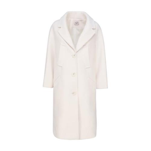 Single-Breasted Coats Mariuccia Milano , White , Dames