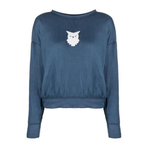 Maison Margiela Owl Motif Sweater Maison Margiela , Blue , Dames