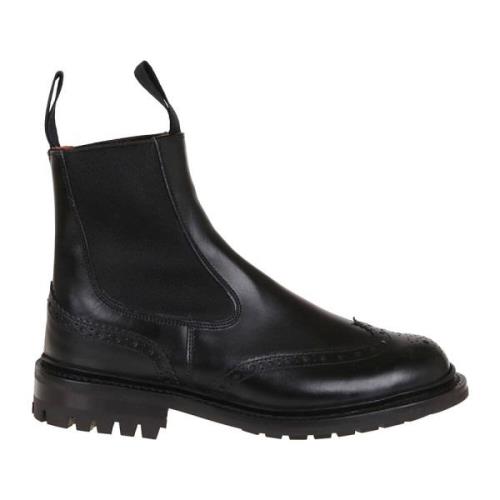 Zwarte Leren Silvia Laars Tricker's , Black , Dames