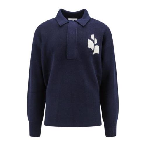 Sweater met geborduurd logo Isabel Marant , Blue , Heren