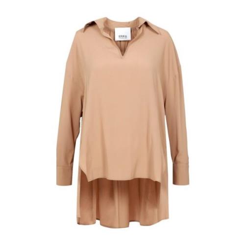 Long Sleeve Tops Erika Cavallini , Beige , Dames