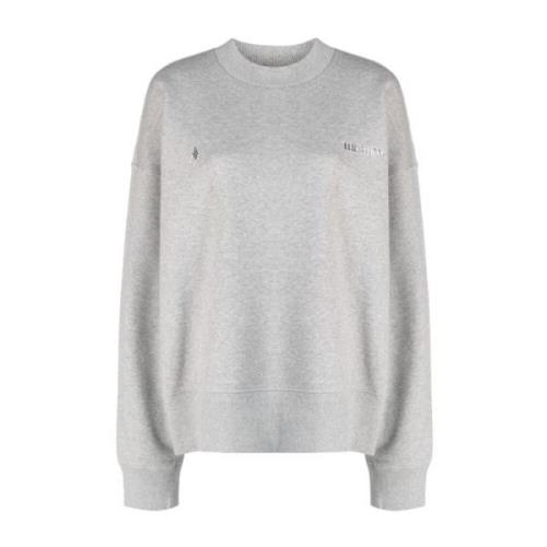 Melange Grijs Crew-Neck Sweatshirt The Attico , Gray , Dames