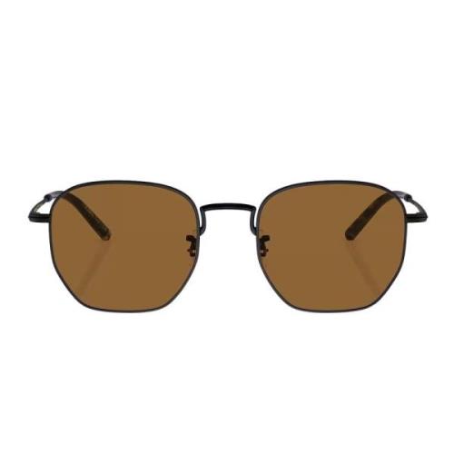 Unieke Hexagonale Zonnebril met Aangepaste Details Oliver Peoples , Br...