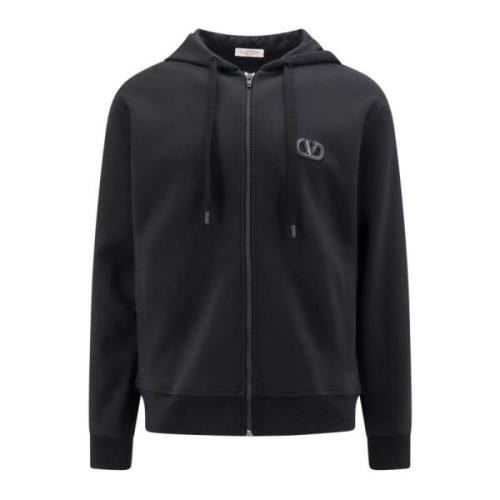 Katoenen VLogo Sweatshirt Valentino , Black , Heren