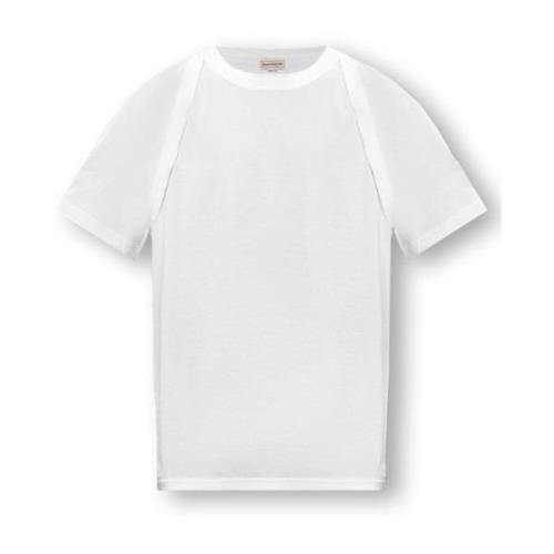 T-shirt met logo Alexander McQueen , White , Heren