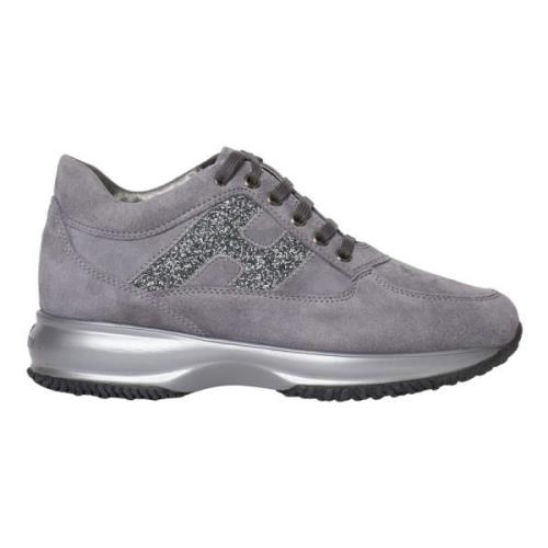 Glitterende Interactieve Sneakers voor Vrouwen Hogan , Gray , Dames