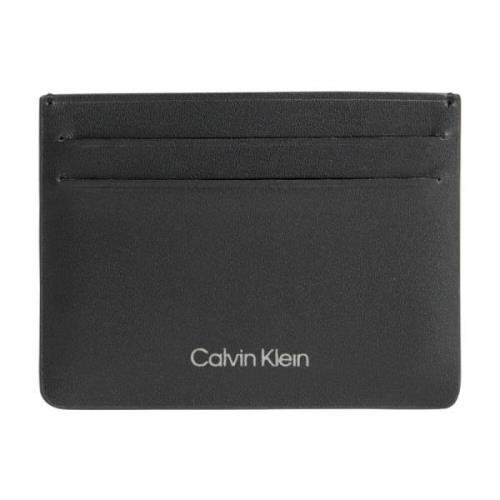 Zwarte Kaarthouder Portemonnee voor Heren Calvin Klein , Black , Heren