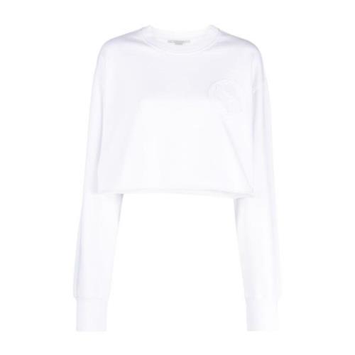 S-Wave Cropped Sweatshirt Stella McCartney , White , Dames