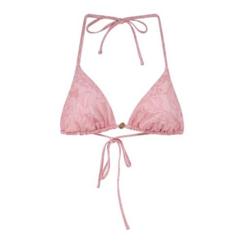 Bikini Top met Barok Print Versace , Pink , Dames