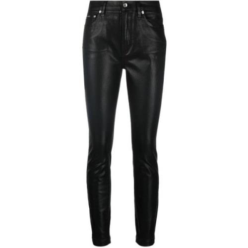 Audrey Hoge Taille Zwarte Jeans Dolce & Gabbana , Black , Dames