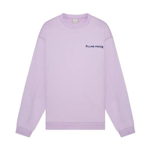 Sweatshirt Message Lilac Filling Pieces , Purple , Heren