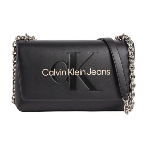 Sculpted Mono Crossbody Tas Calvin Klein Jeans , Black , Dames