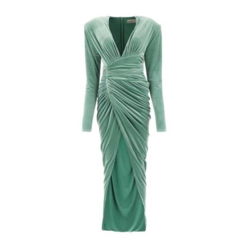 Groene chenille lange jurk Alexandre Vauthier , Green , Dames