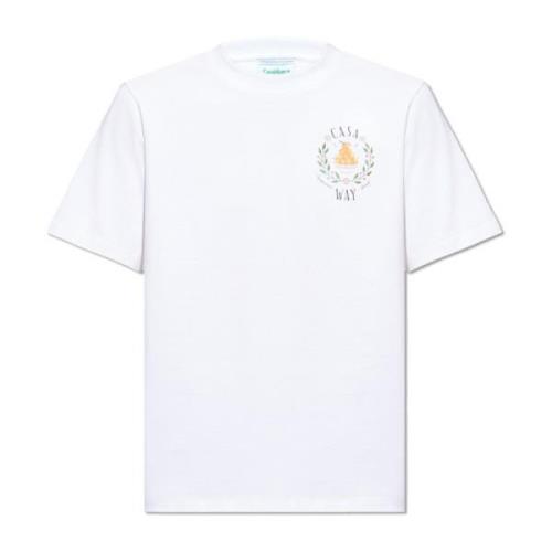 Bedrukt T-shirt Casablanca , White , Heren