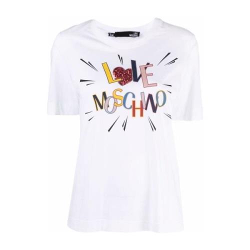 T-shirt Love Moschino , White , Dames