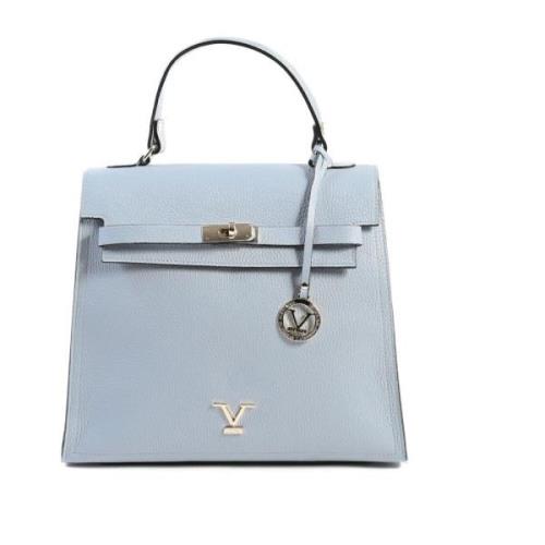 Lichtblauwe Leren Handtas 19v69 Italia , Blue , Dames