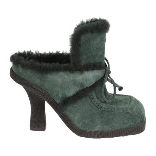 Highland Mule Hakken Burberry , Green , Dames