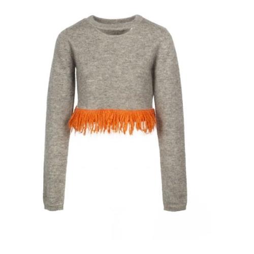 Gebreide trui met franjes JW Anderson , Gray , Dames