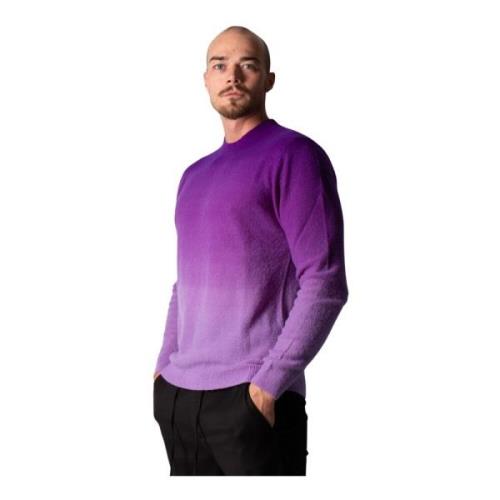 Lila Pullover - DF 9060 Daniele Fiesoli , Purple , Heren