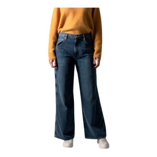 Donkerblauwe Worker Jeans Agolde , Blue , Dames