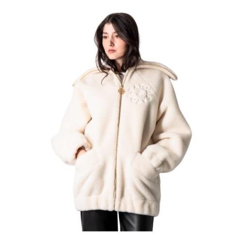 Oversize Shearling Bomber Jas Patou , White , Dames