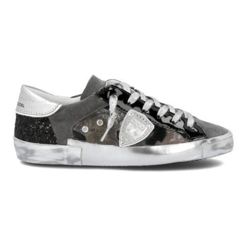 Paris Lage Sneakers voor Vrouwen Philippe Model , Gray , Dames