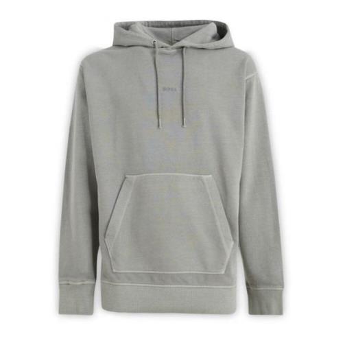 Hoodie met logo Hugo Boss , Gray , Heren