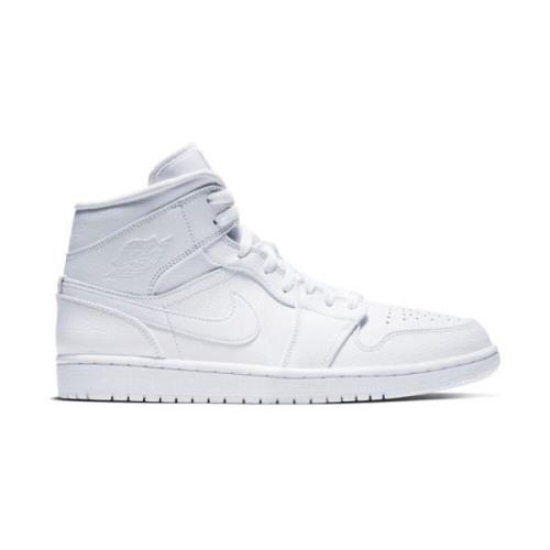 Iconische Air Jordan 1 Mid Sneakers Nike , White , Heren