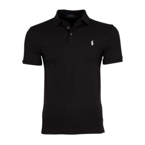 Zwarte polo shirt met korte mouwen Ralph Lauren , Black , Heren