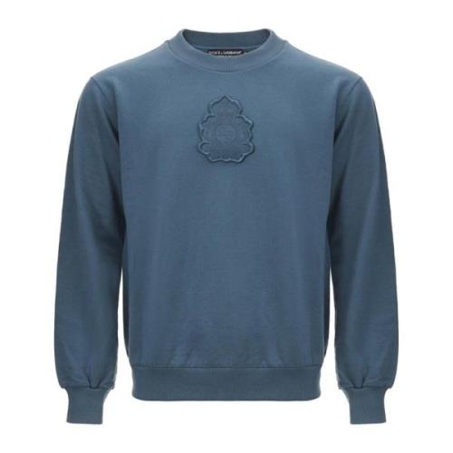 Logo Katoenen Sweatshirt Dolce & Gabbana , Blue , Heren