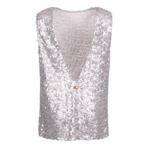 Mouwloos topje Dolce & Gabbana , Gray , Dames