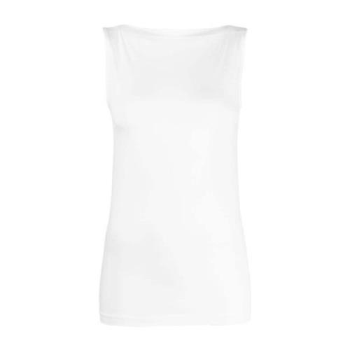 Witte Boat-Neck Mouwloze Top Wolford , White , Dames