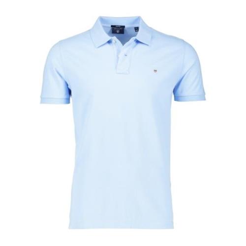 Korte mouw polo in lichtblauw Gant , Blue , Heren