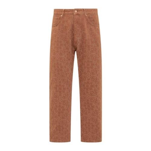 Straight Jeans Drole de Monsieur , Brown , Heren