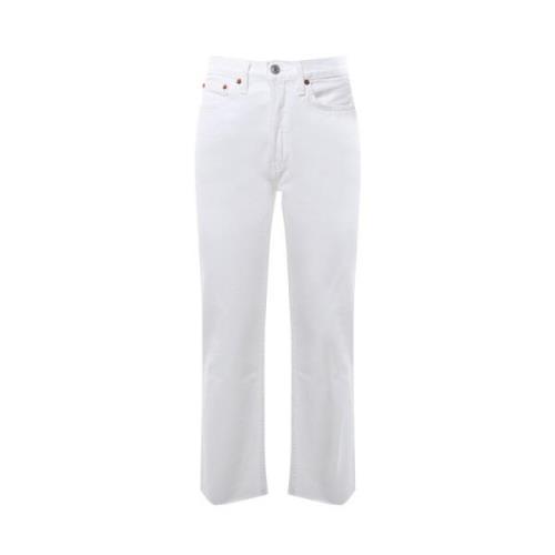 Hoge taille witte jeans Re/Done , White , Dames