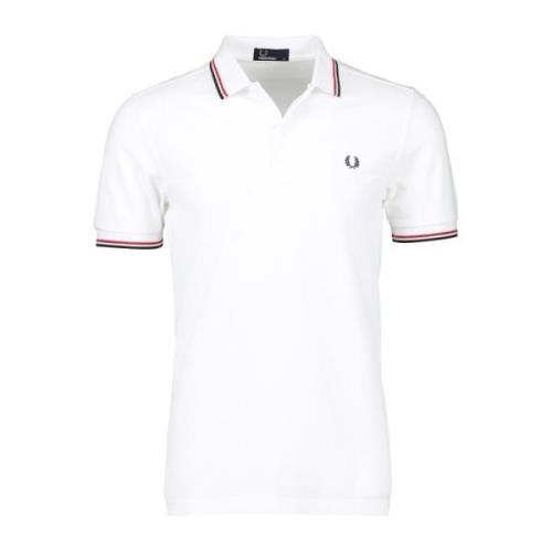 Polo shirt met korte mouwen in het wit Fred Perry , White , Heren