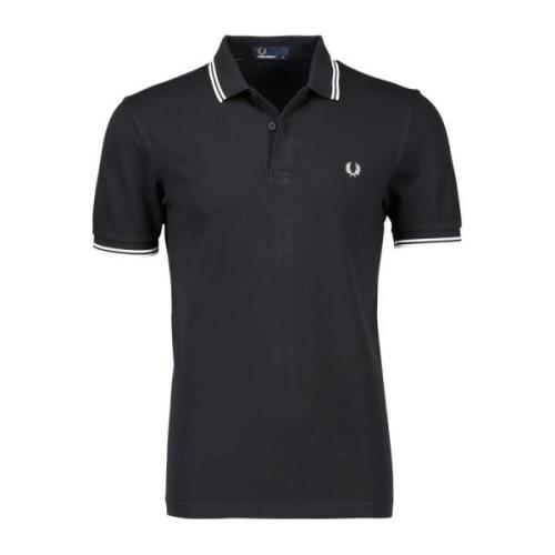 Zwarte poloshirt met korte mouwen Fred Perry , Black , Heren