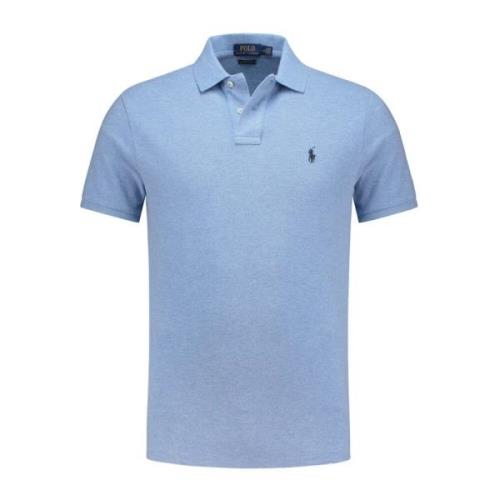 Lichtblauwe poloshirt met korte mouw Ralph Lauren , Blue , Heren