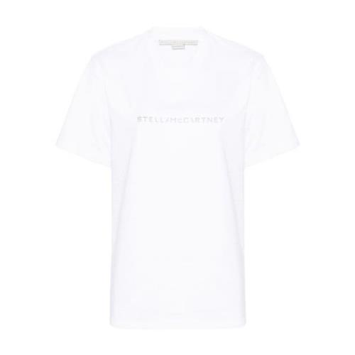 Witte Logo Print T-shirts en Polos Stella McCartney , White , Dames