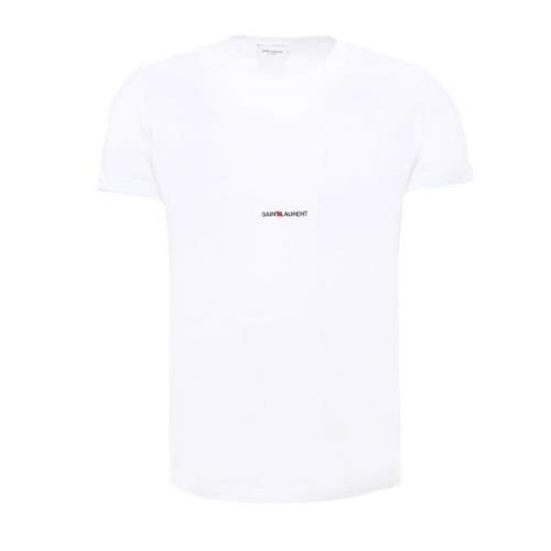 Rive Gauche T-shirt Saint Laurent , White , Heren