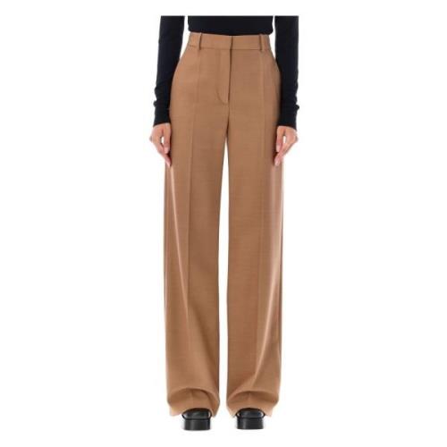 Broek met hoge taille en rechte pijpen Stella McCartney , Brown , Dame...