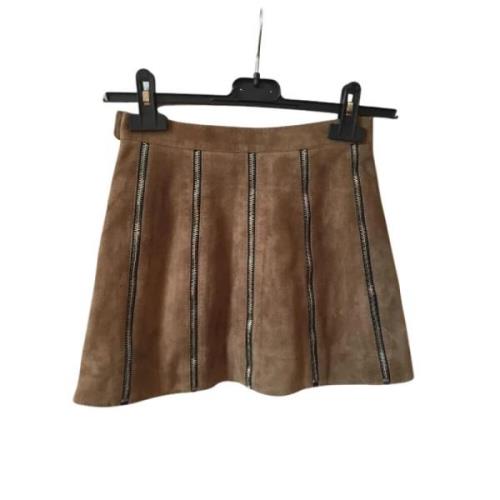 Pre-owned Suede bottoms Yves Saint Laurent Vintage , Brown , Dames