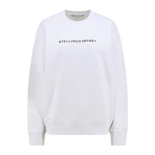 Witte Sweatshirt met Logo Print Stella McCartney , White , Dames