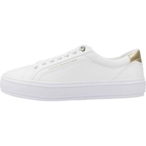 Canvas Vulc Sneakers voor Vrouwen Tommy Hilfiger , White , Dames