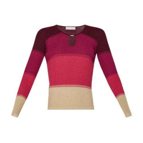 Multicolor Ribgebreide Sweatshirt met Lurex Details Liu Jo , Multicolo...